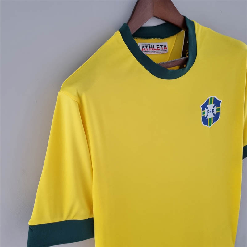 1970 retro brazil home soccer jersey 6