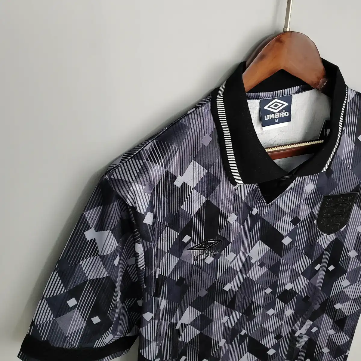 1990 retro england blackout special edition black football shirt 6