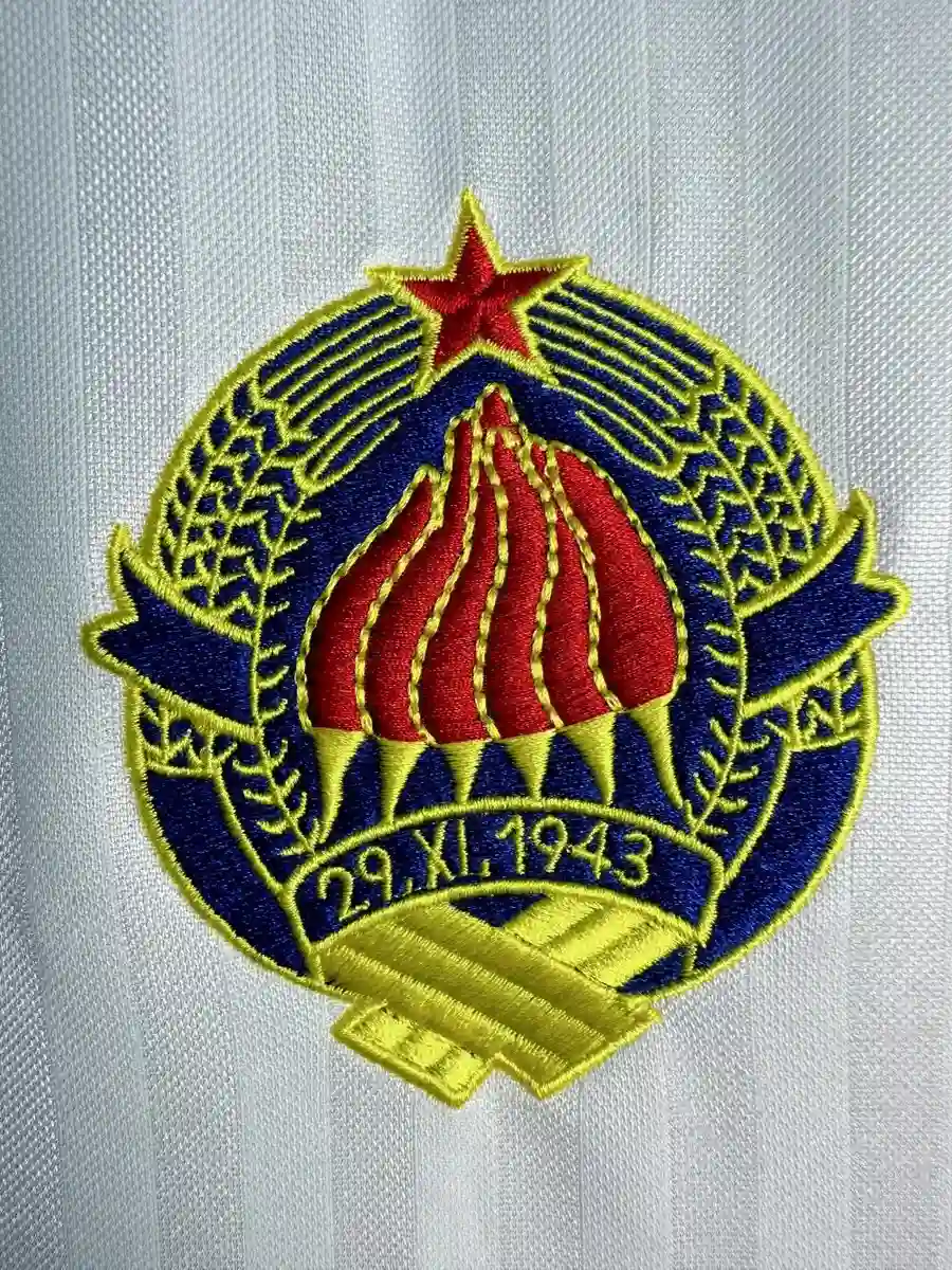 1990 yugoslavia away white football shirt 5