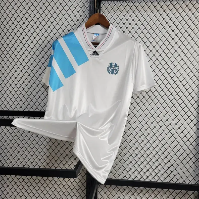 1992 1993 olympique marseille home soccer jersey 3