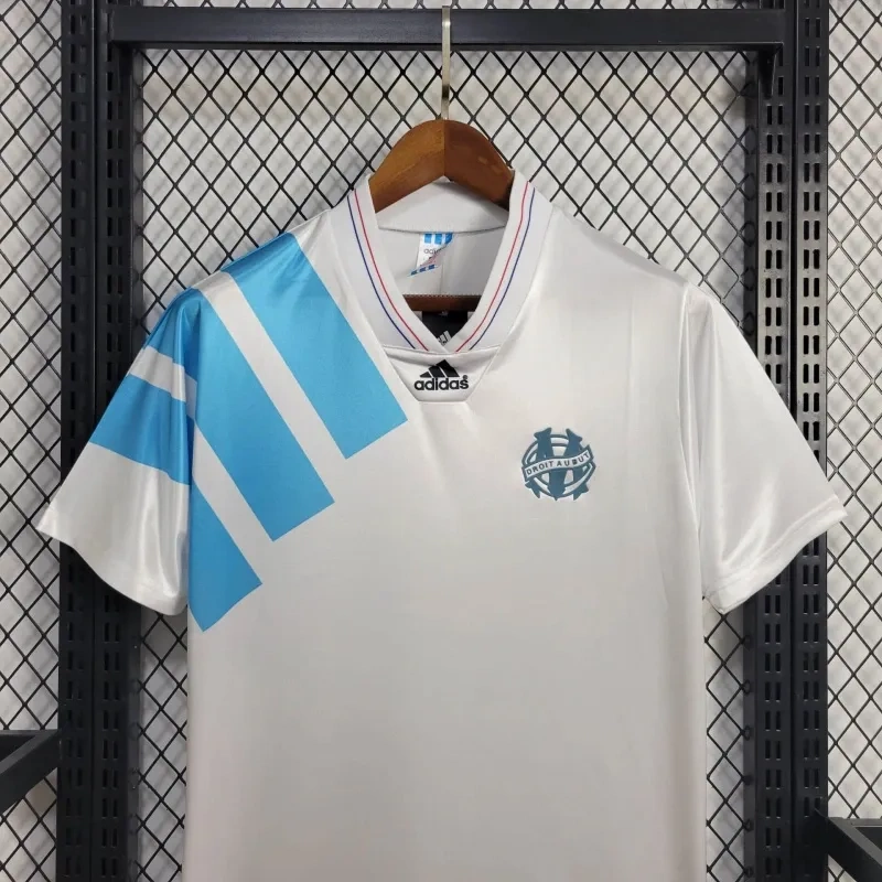 1992 1993 olympique marseille home soccer jersey 4