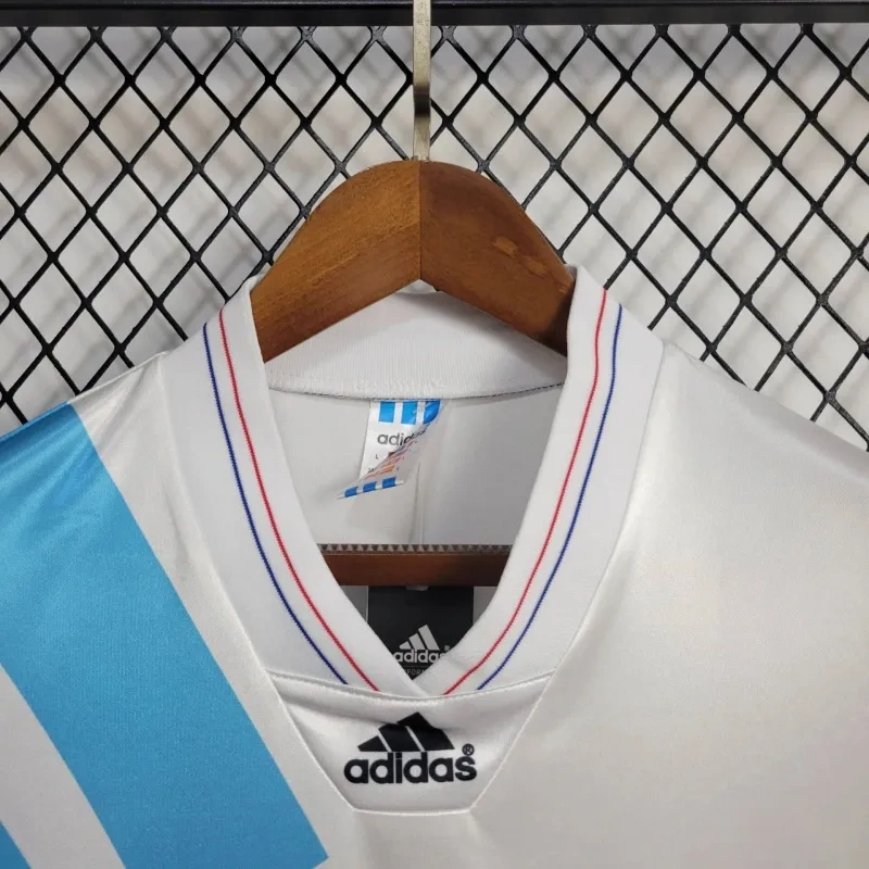 1992 1993 olympique marseille home soccer jersey 6