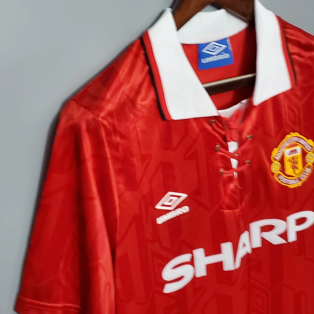 1992 1994 retro manchester united home football shirt 7