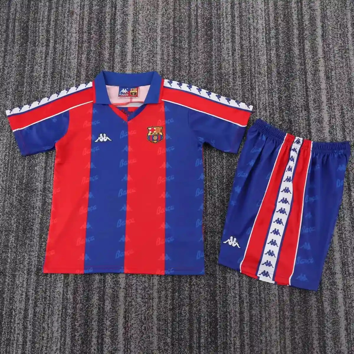 1992 1995 retro kids barcelona home football shirt 1