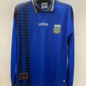 1994 retro long sleeve argentina national team away football shirt 1