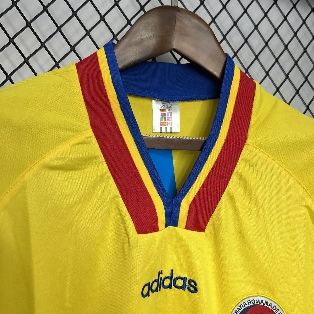 1994 retro romania home football shirt 4