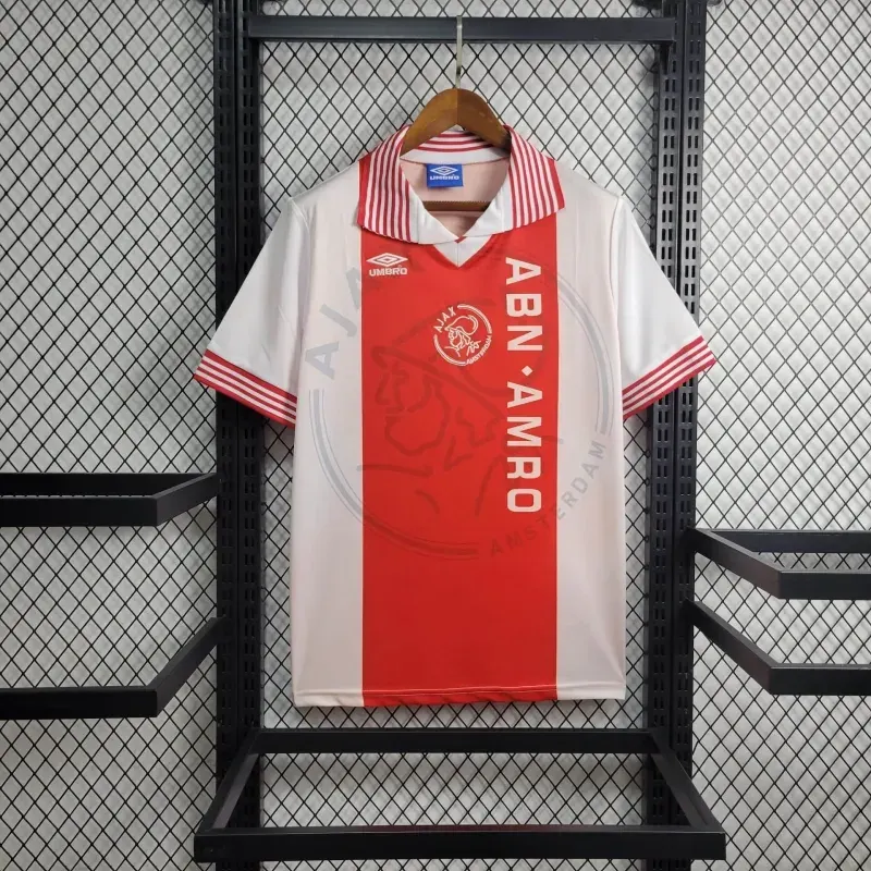 1995 1996 retro ajax home football shirt 1