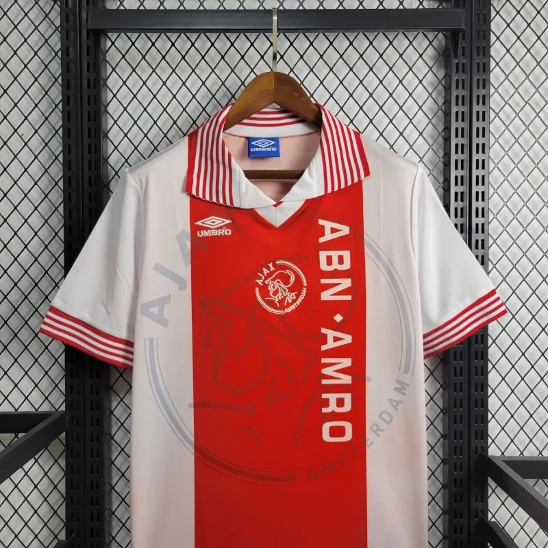 1995 1996 retro ajax home football shirt 3