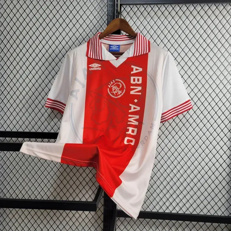 1995 1996 retro ajax home football shirt 4