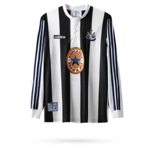 1995 1997 retro long sleeves newcastle united home football shirt 1