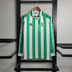 1995 1997 retro real betis f c long sleeve football shirt no sponsors 1