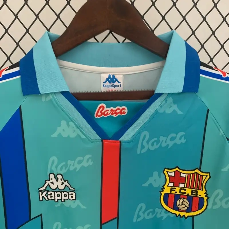 1996 1997 retro long sleeve barcelona football shirt away 3