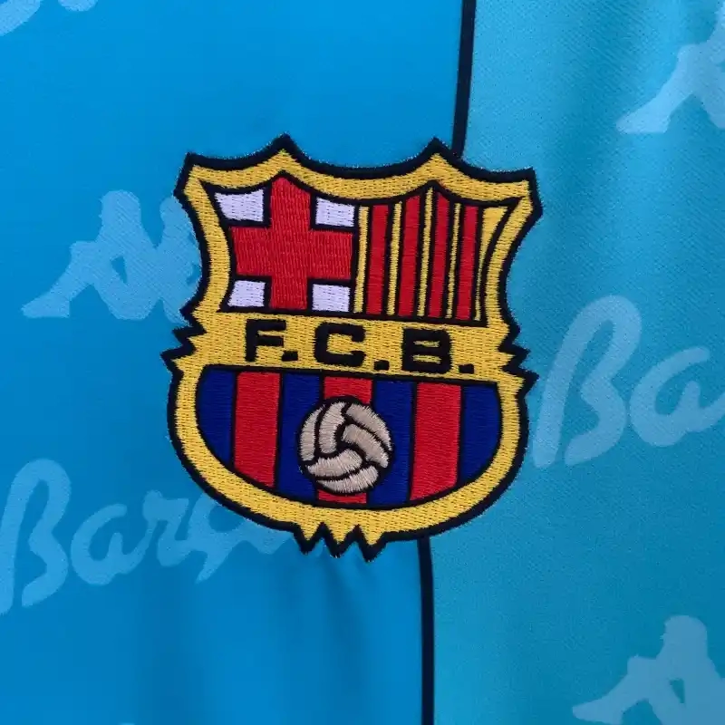 1996 1997 retro long sleeve barcelona football shirt away 5