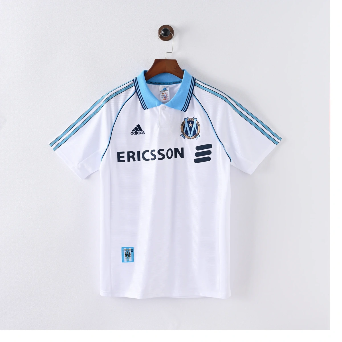 1998 1999 olympique marseille home soccer jersey 1