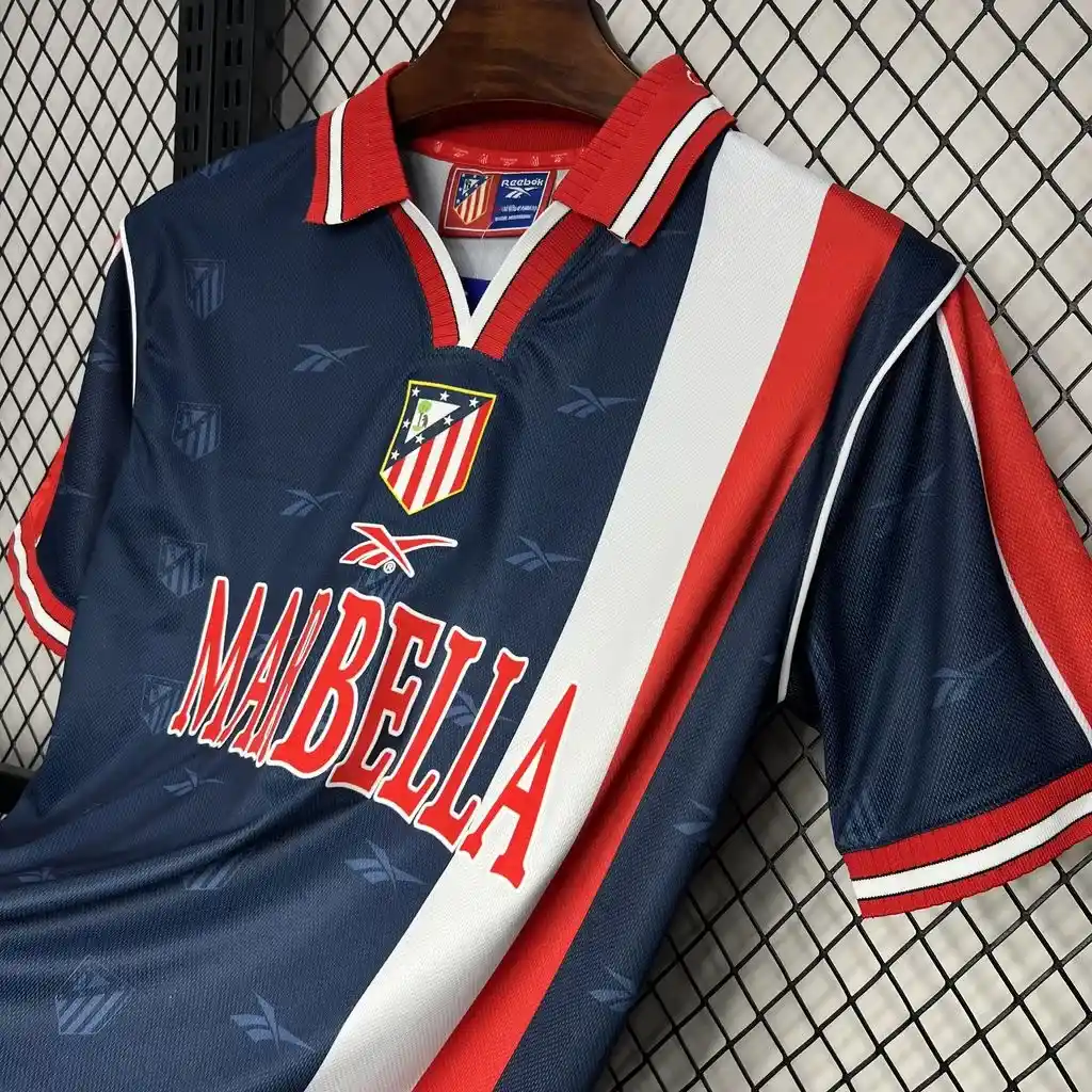1998 1999 retro atletico madrid home soccer jersey 3