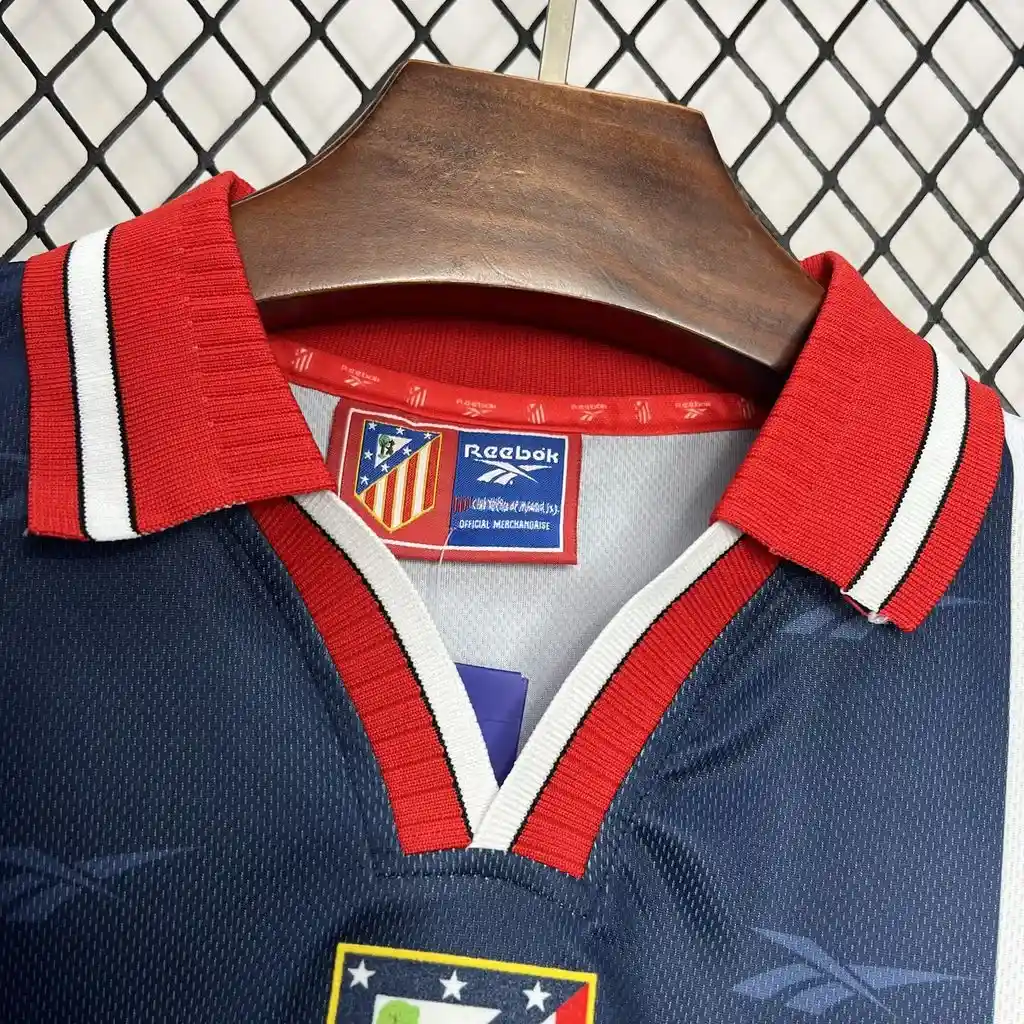 1998 1999 retro atletico madrid home soccer jersey 4