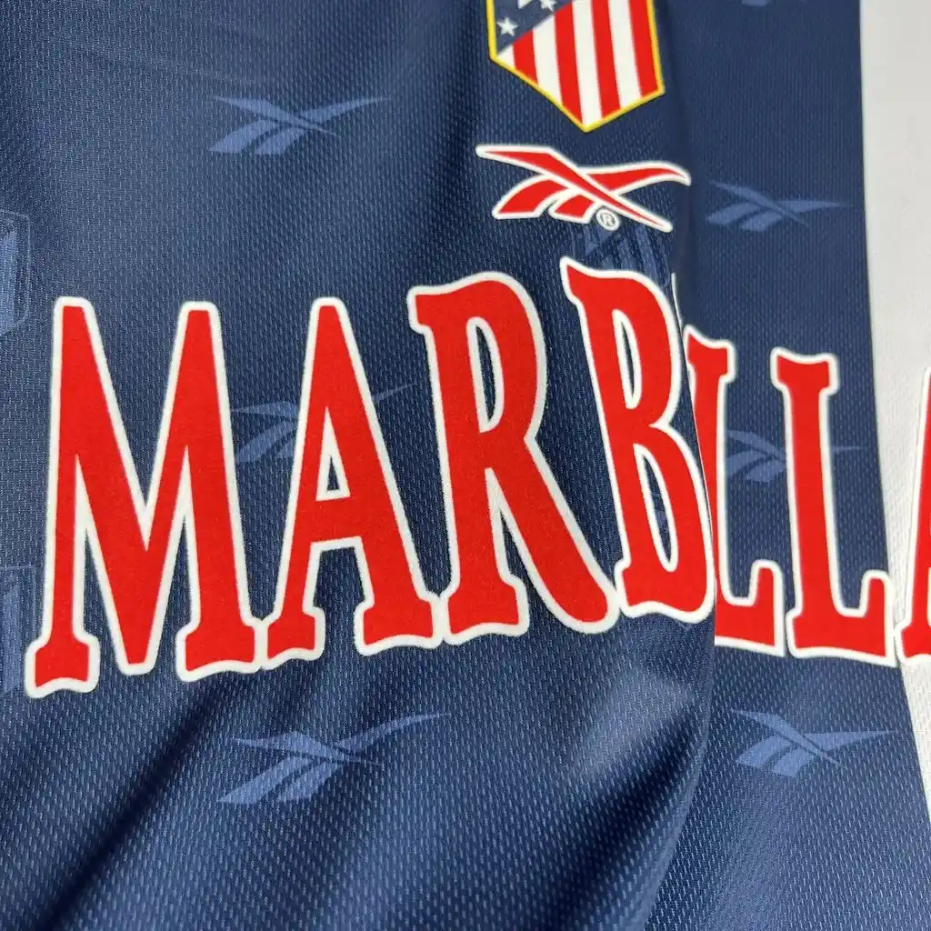 1998 1999 retro atletico madrid home soccer jersey 5