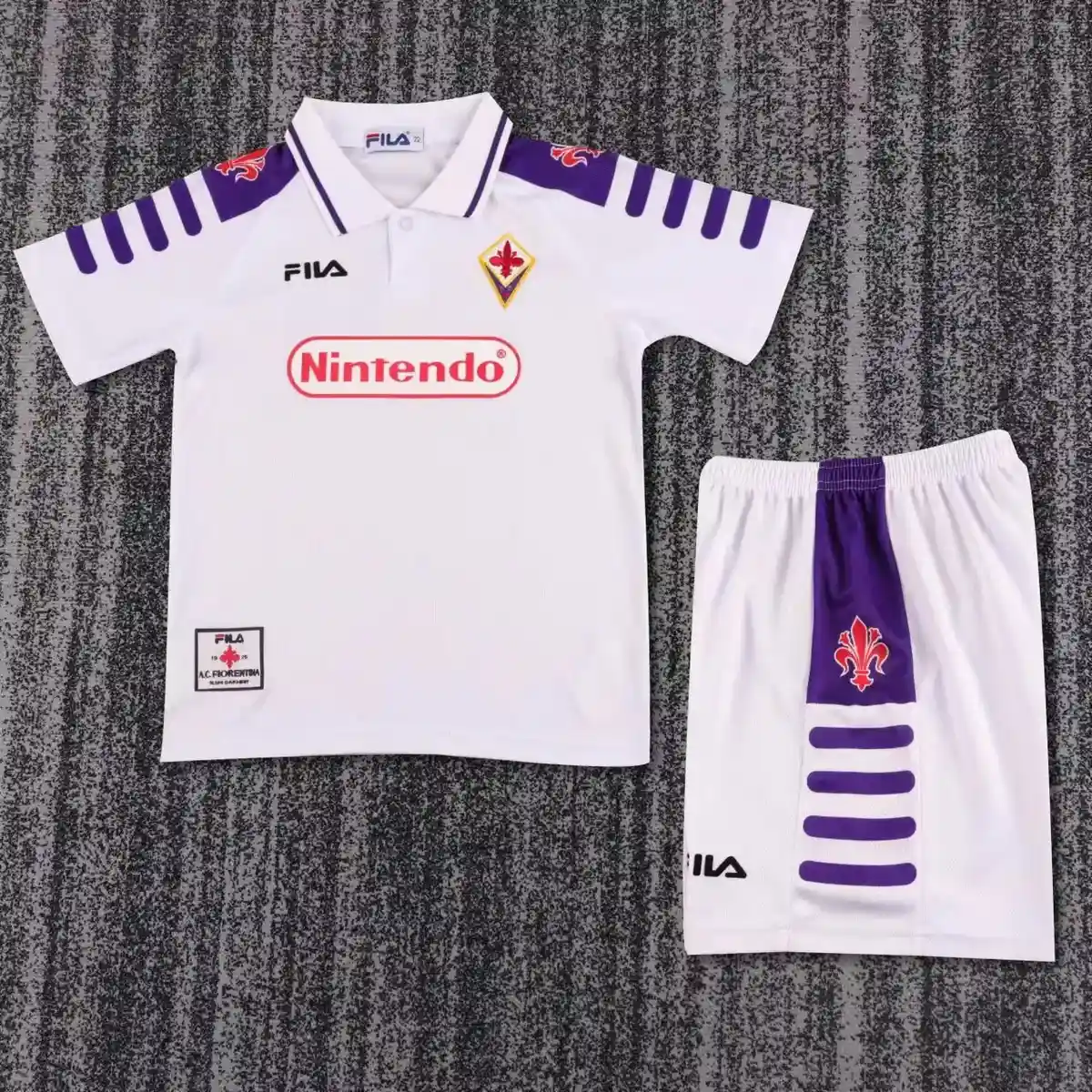 1998 1999 retro kids fiorentina away football shirt 1