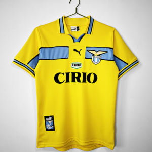 1998 1999 retro lazio yellow soccer jersey 1