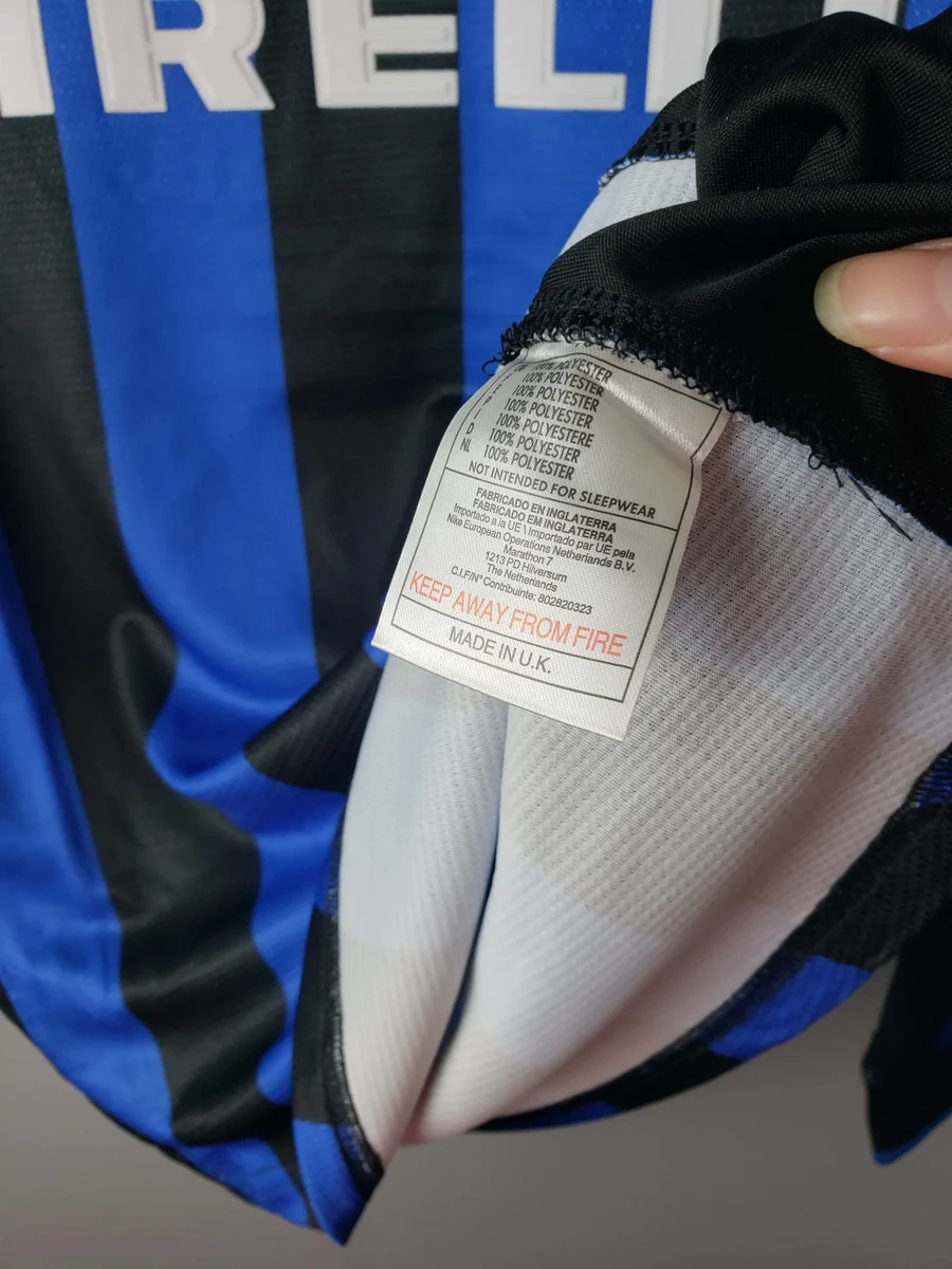 1998 1999 retro long sleeve internazionale milan home football jersey 7