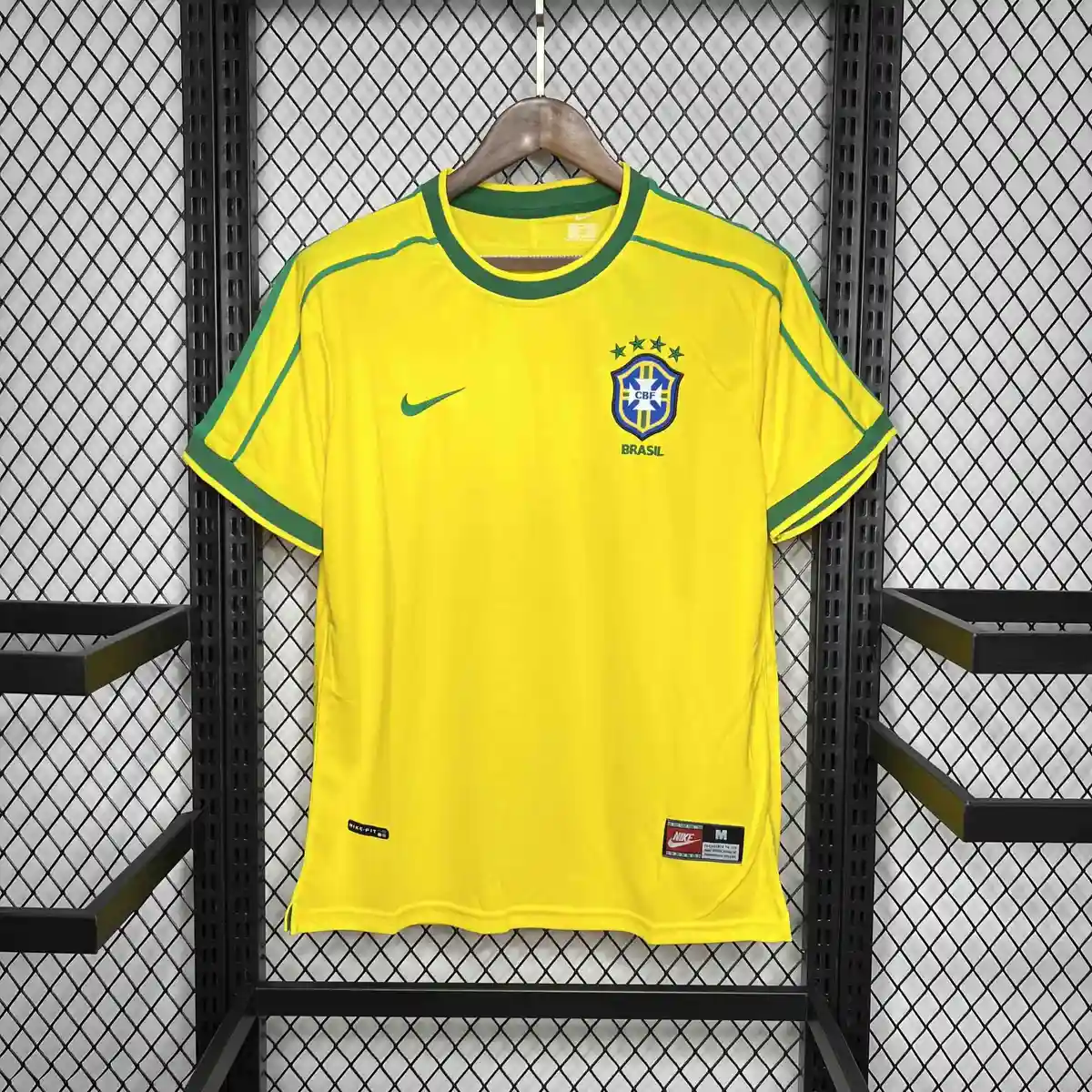 1998 retro brazil soccer jersey home 1