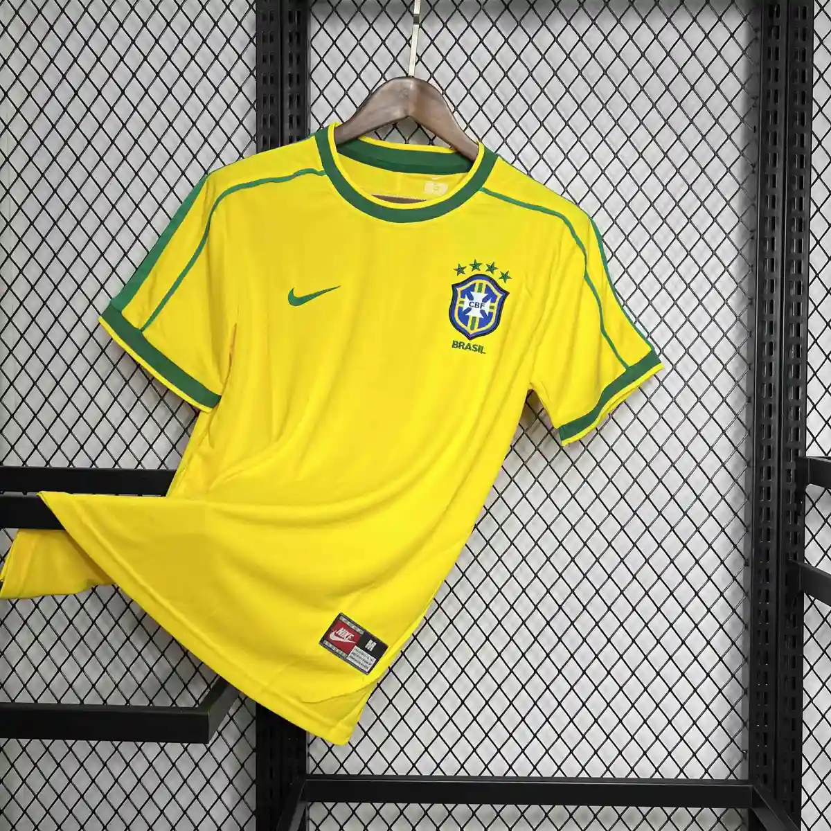 1998 retro brazil soccer jersey home 3