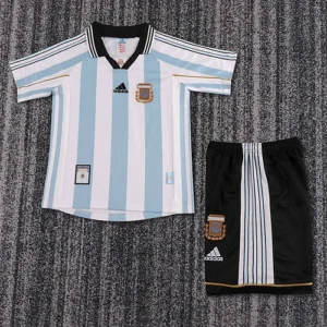 1998 retro kids argentina home football shirt 1