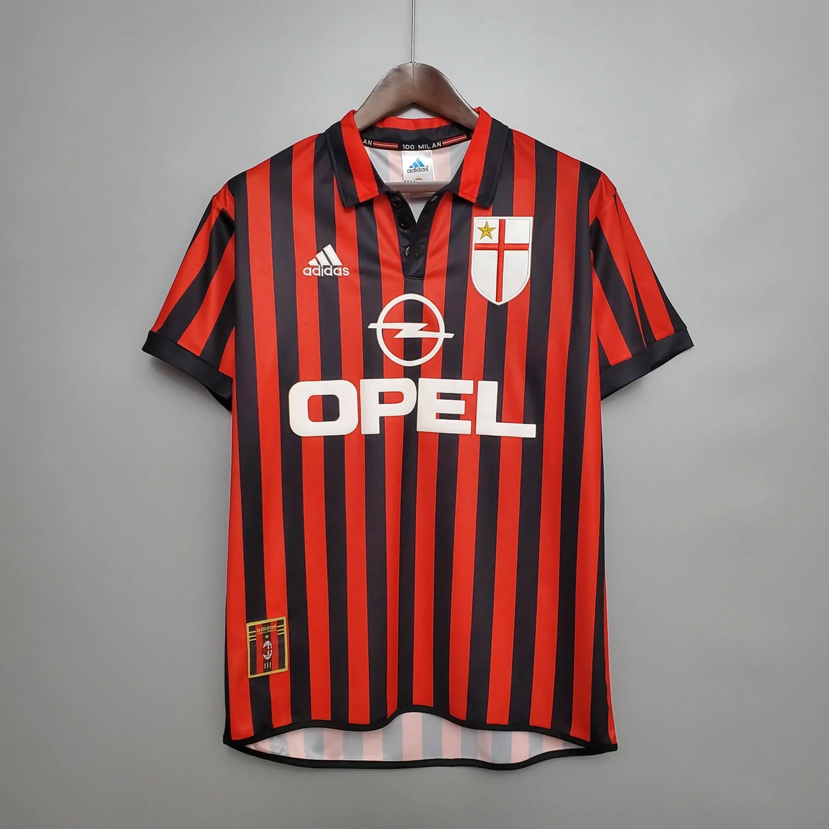 1999 2000 retro ac milan home football shirt 1