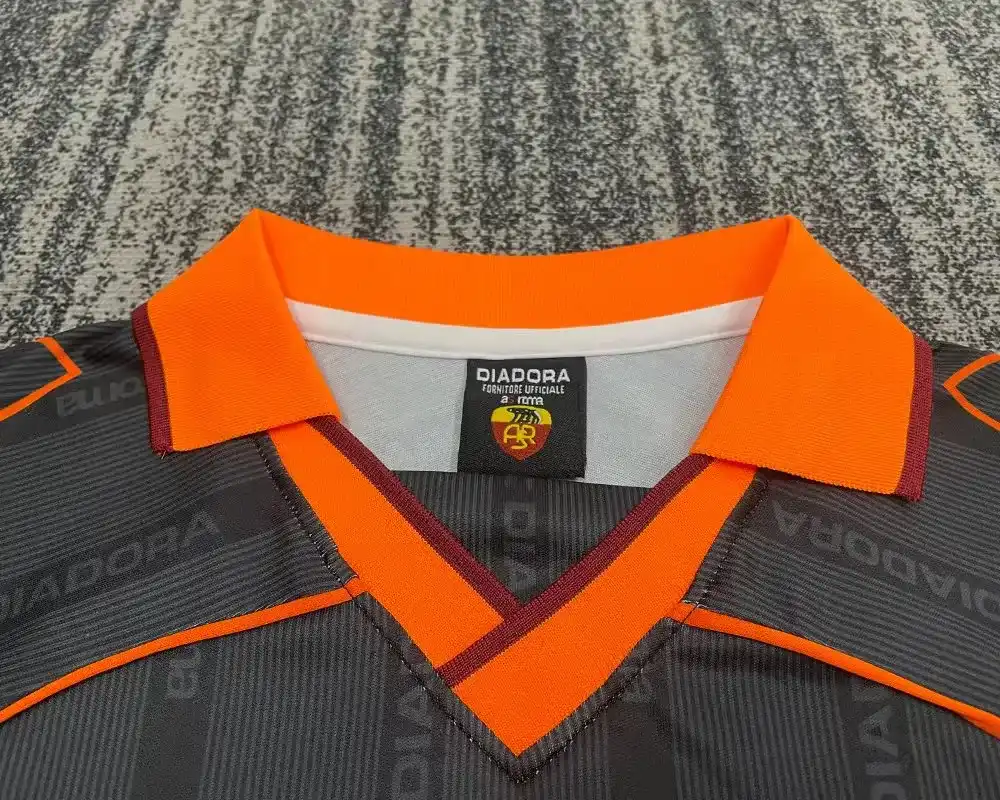 1999 2000 retro kids roma away football shirt 3