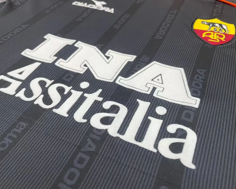 1999 2000 retro kids roma away football shirt 4
