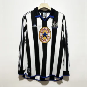 1999 2000 retro long sleeves newcastle united home football shirt 1