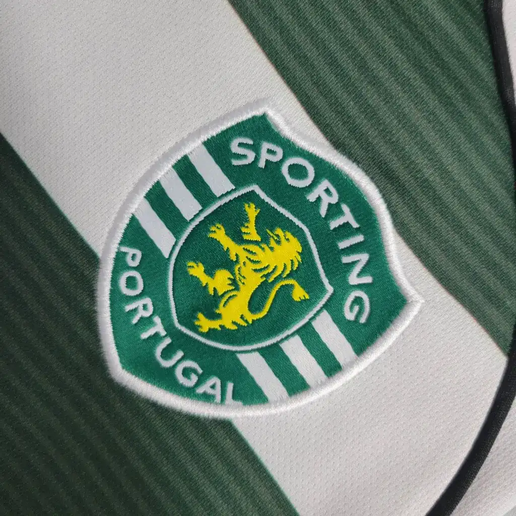 2001 2003 retro long sleeve sporting lisbon home football shirt 4