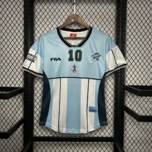 2001 retro argentina diego maradona testimonial home jersey 1