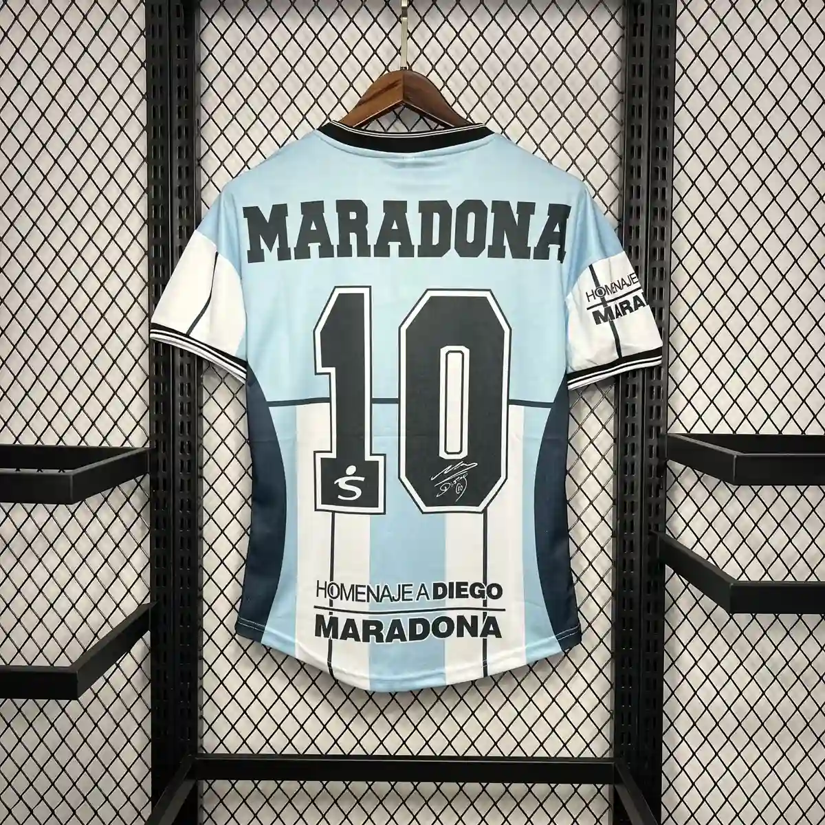2001 retro argentina diego maradona testimonial home jersey 2