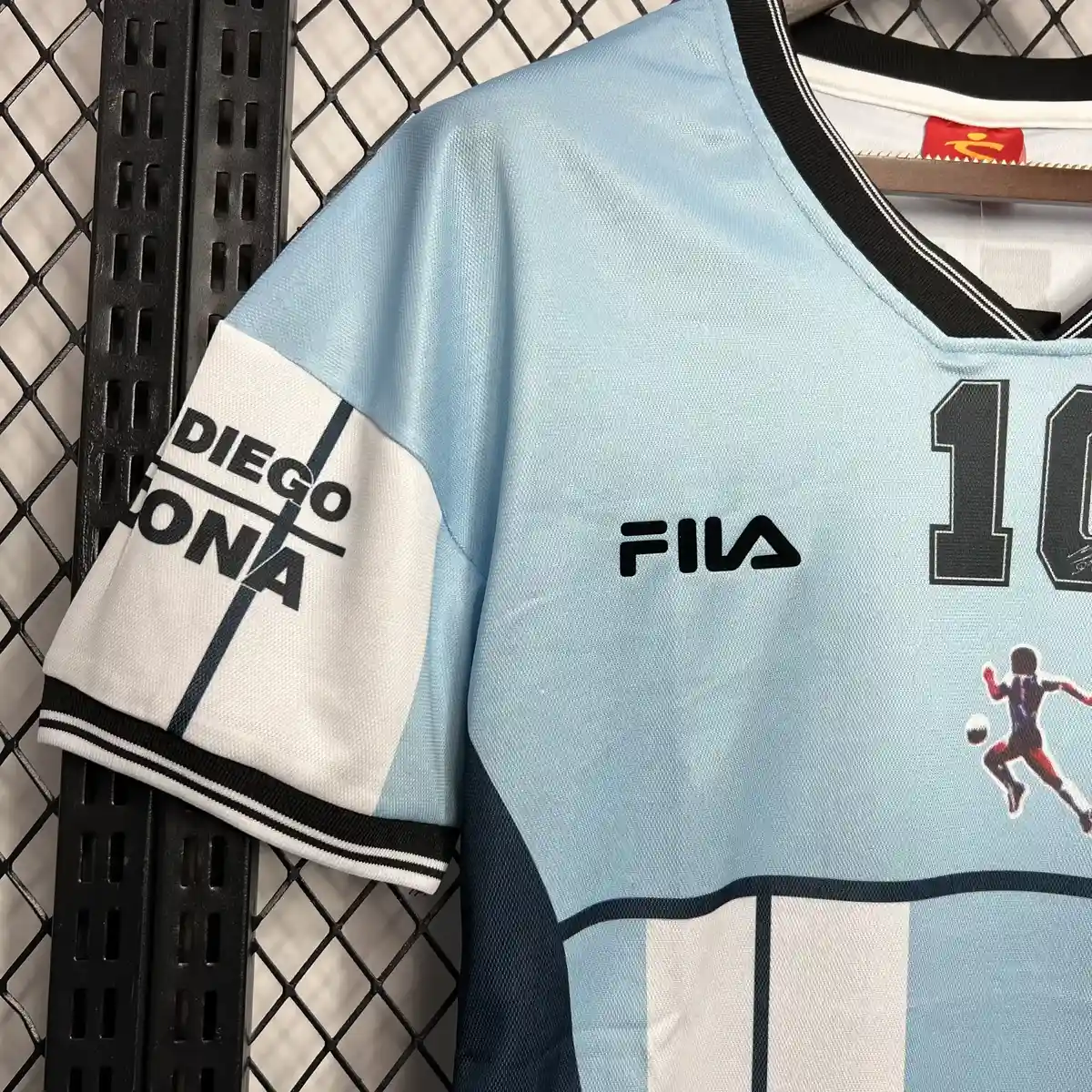 2001 retro argentina diego maradona testimonial home jersey 5