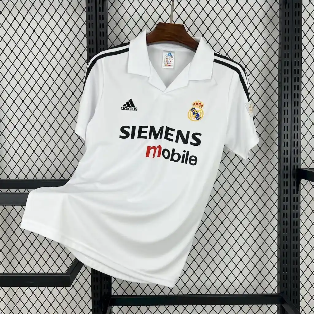 2002 2003 retro real madrid home football shirt 1