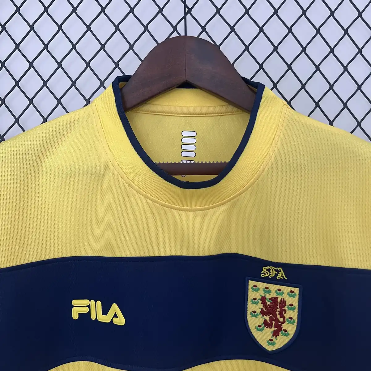 2002 retro scotland away football shirt yellow 3