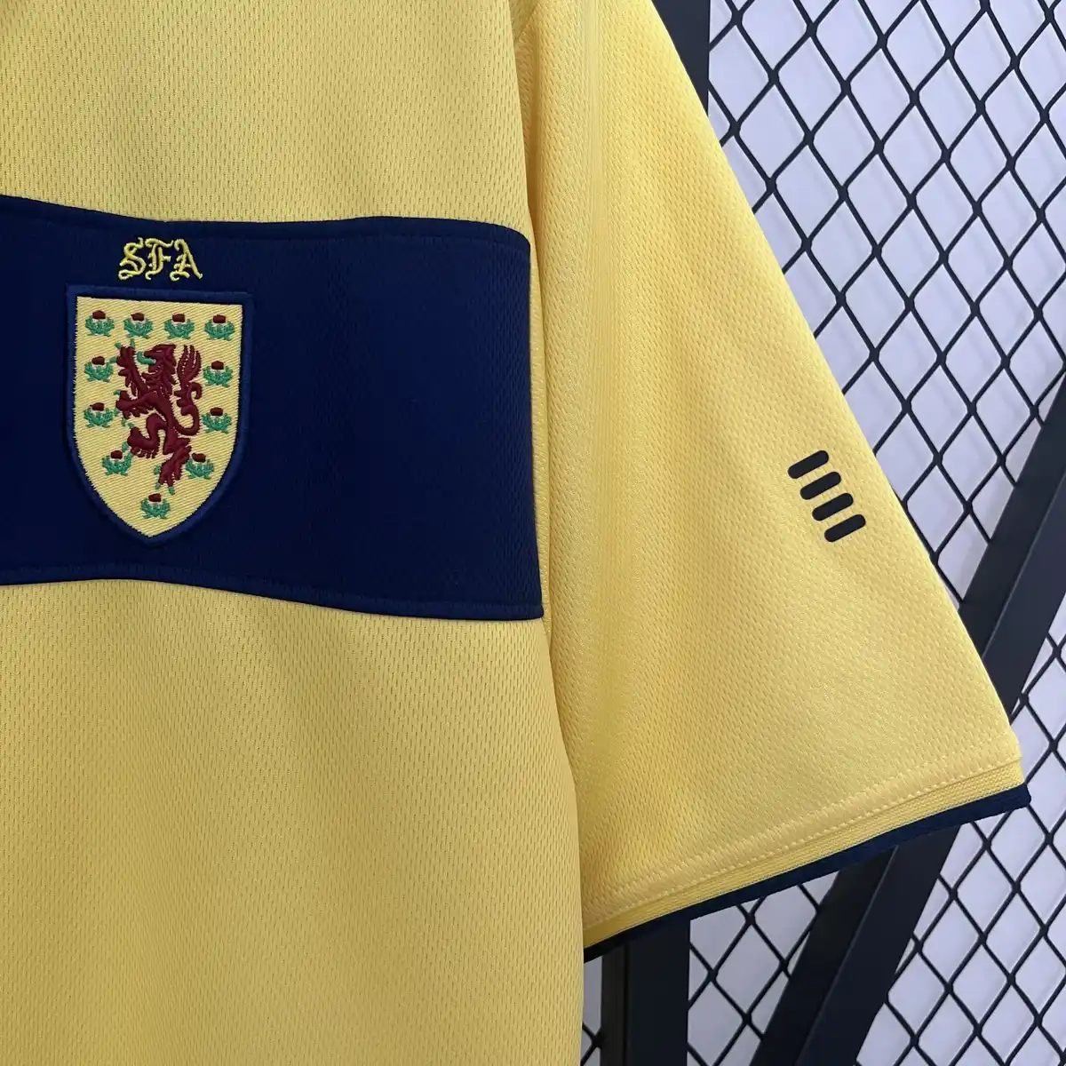2002 retro scotland away football shirt yellow 5