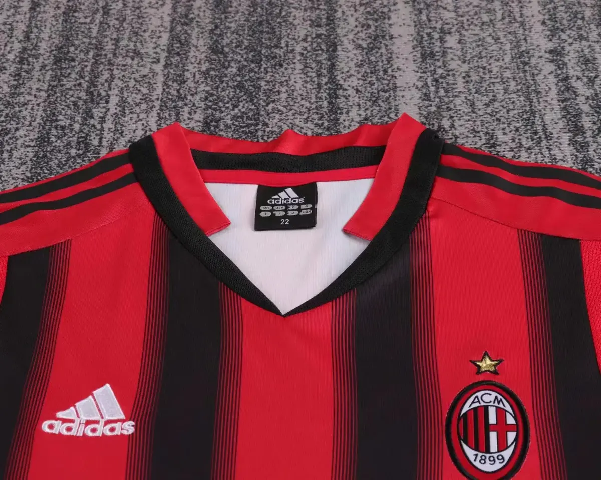 2004 2005 retro kids ac milan home football shirt 3