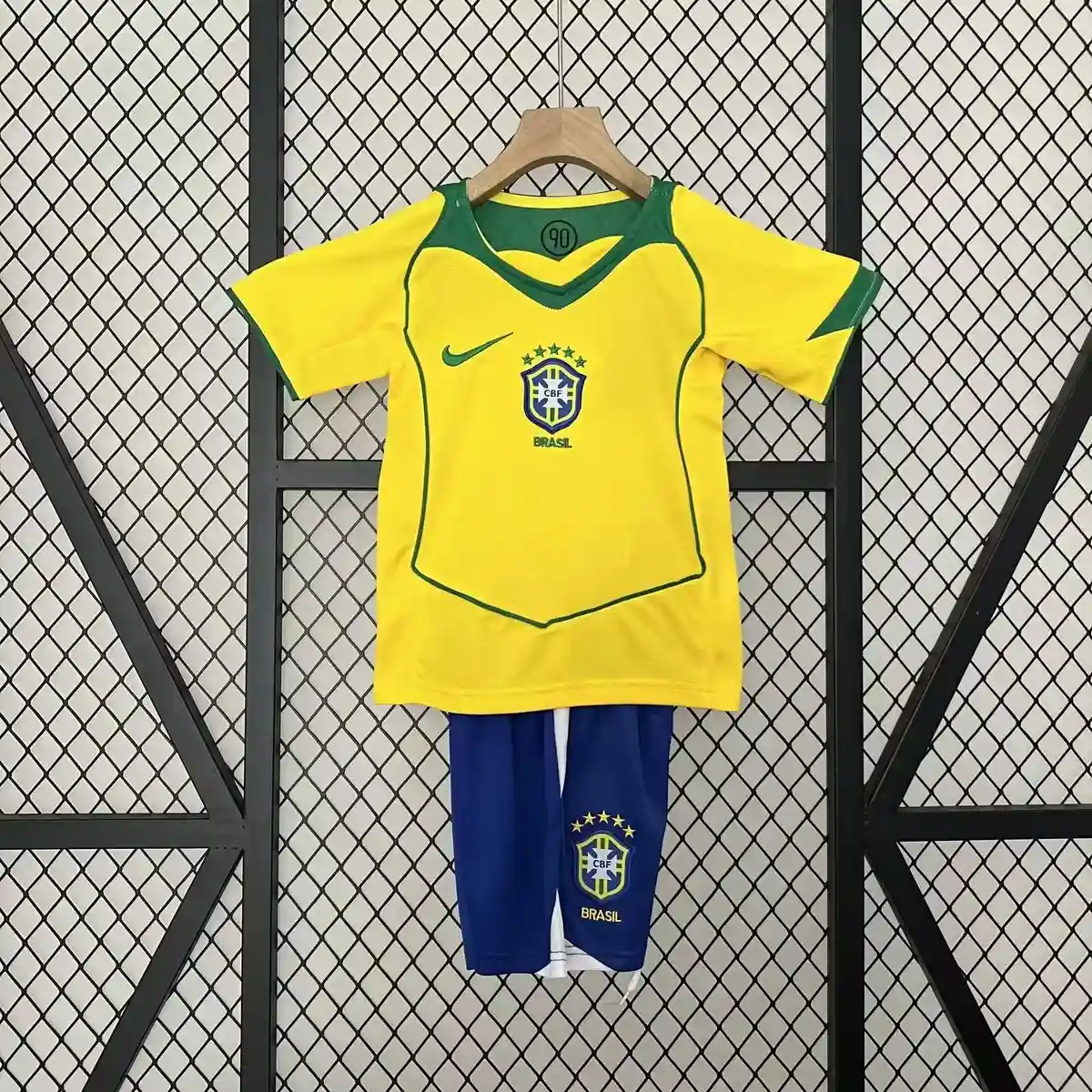 2004 retro brazil home football shirt kids size 1