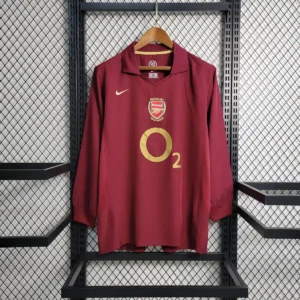 2005 2006 retro long sleeve arsenal home football shirt 1
