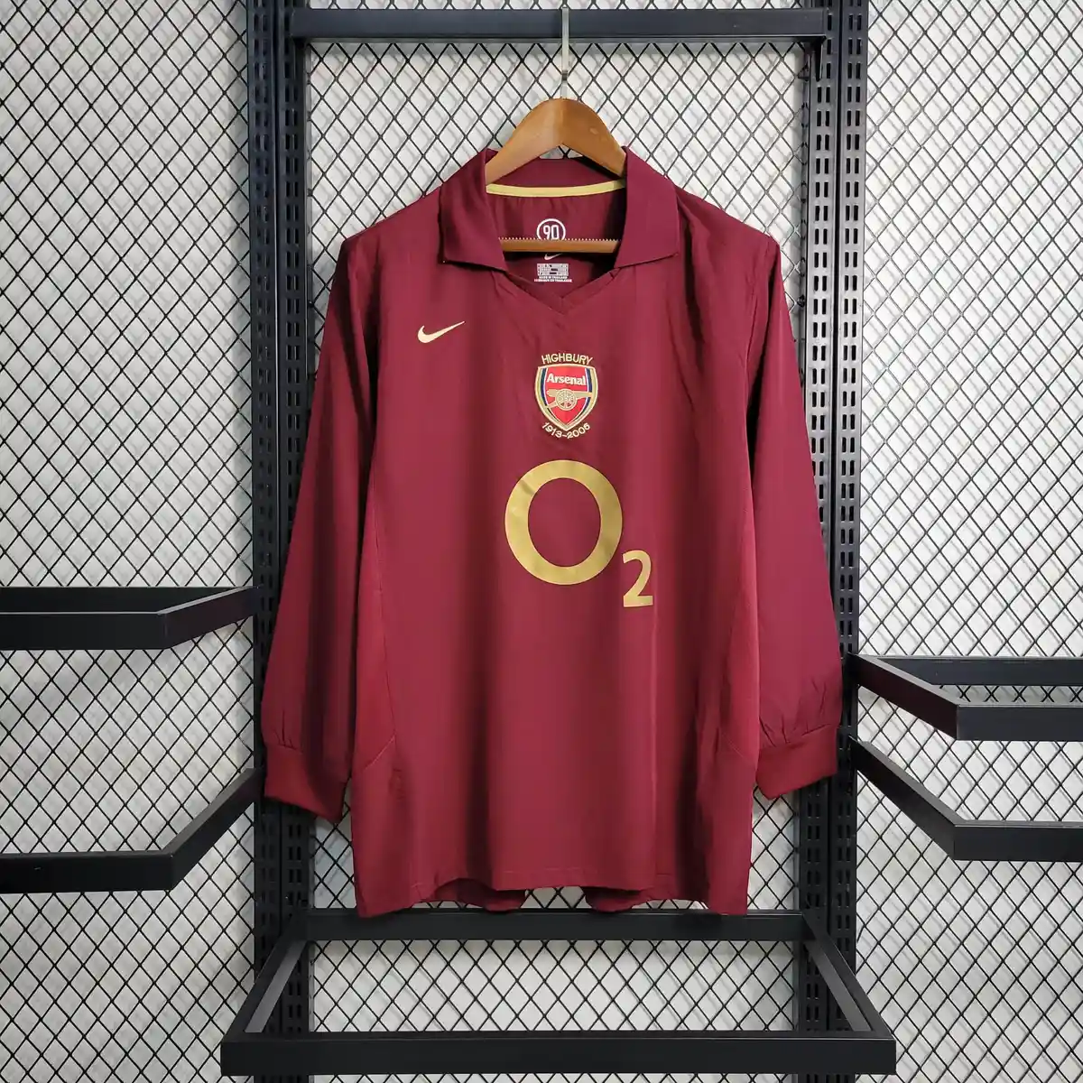 2005 2006 retro long sleeve arsenal home football shirt 1