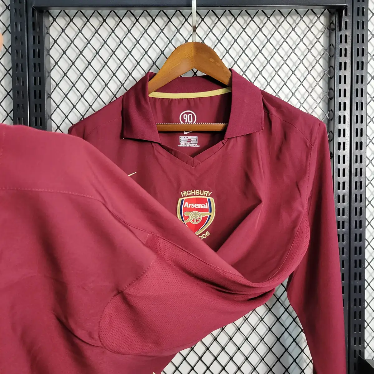 2005 2006 retro long sleeve arsenal home football shirt 6