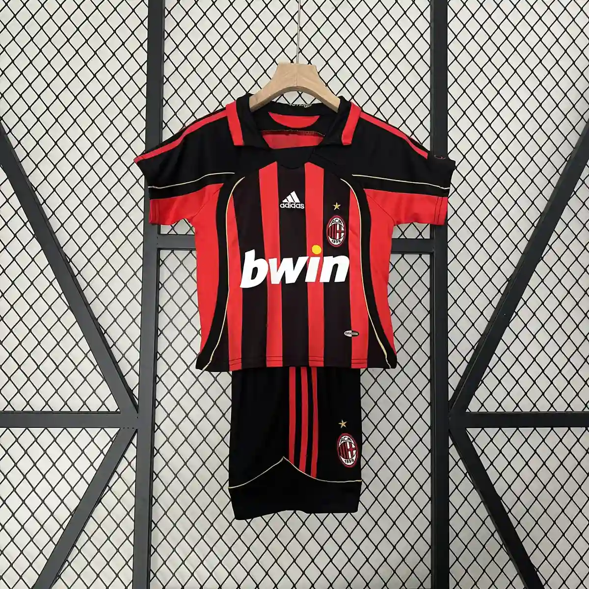 2006 2007 retro ac milan home champions league football shirt kids size 1