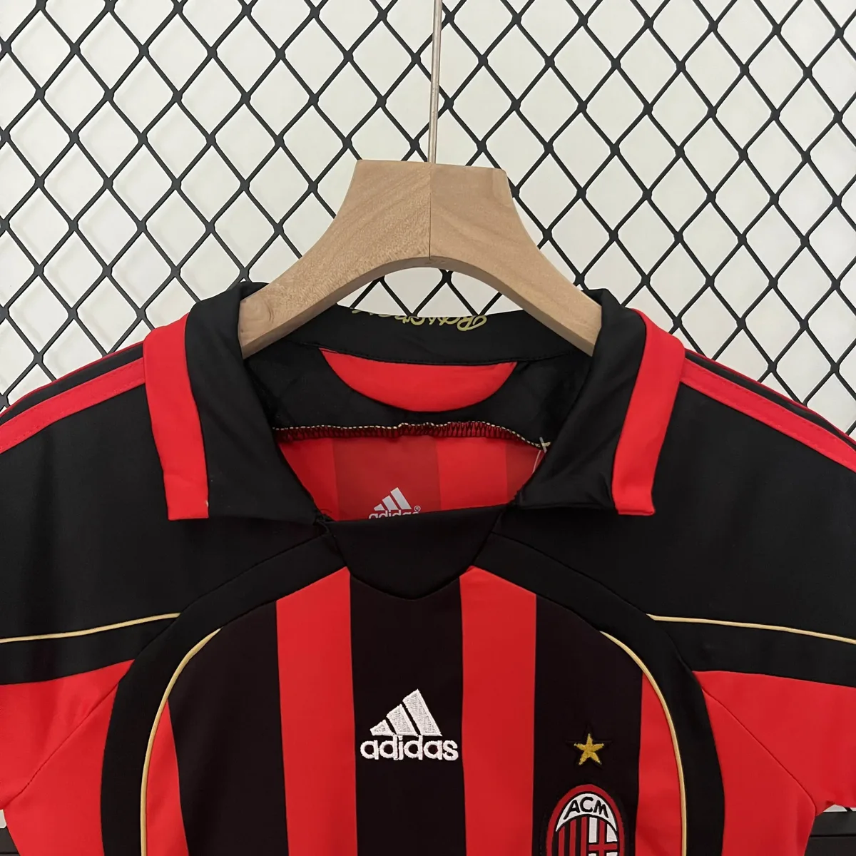 2006 2007 retro ac milan home champions league football shirt kids size 3