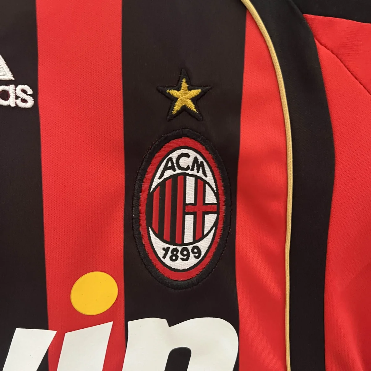 2006 2007 retro ac milan home champions league football shirt kids size 5