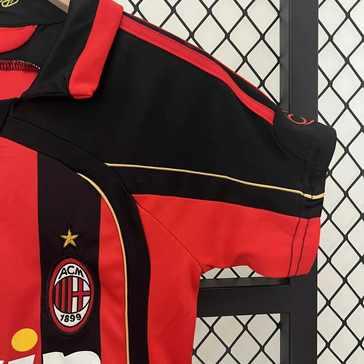 2006 2007 retro ac milan home champions league football shirt kids size 6