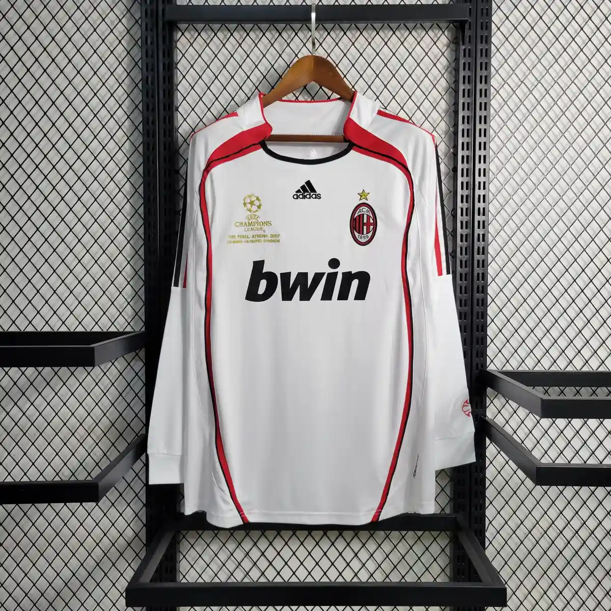 2006 2007 retro long sleeve ac milan away football shirt 1