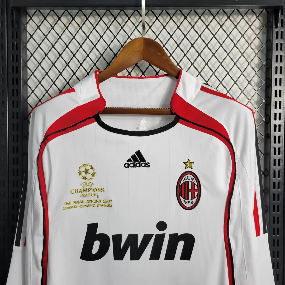 2006 2007 retro long sleeve ac milan away football shirt 3