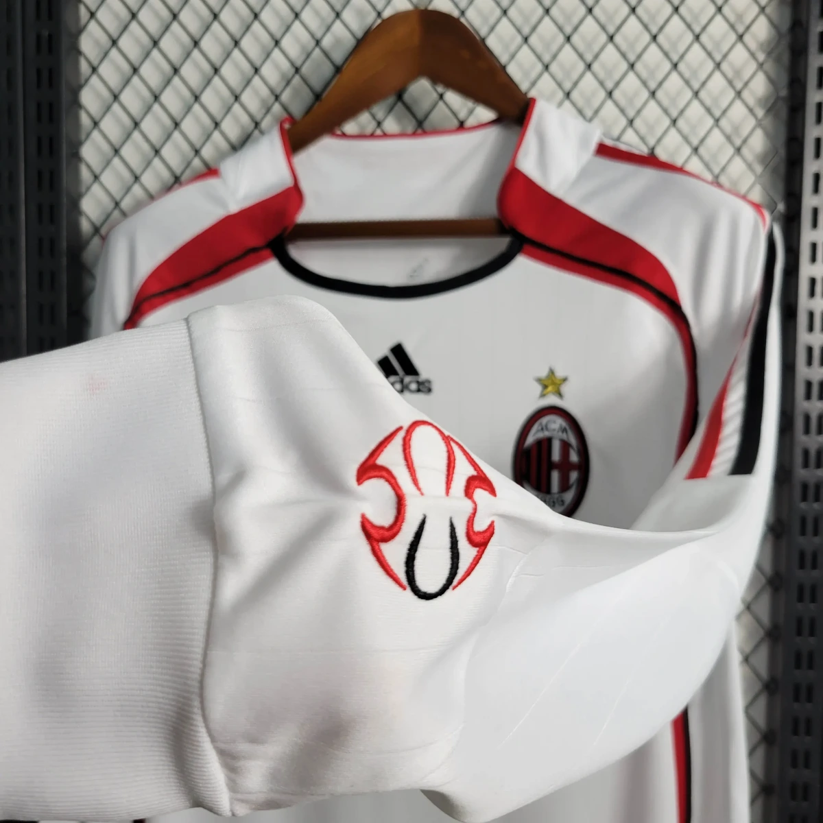 2006 2007 retro long sleeve ac milan away football shirt 7